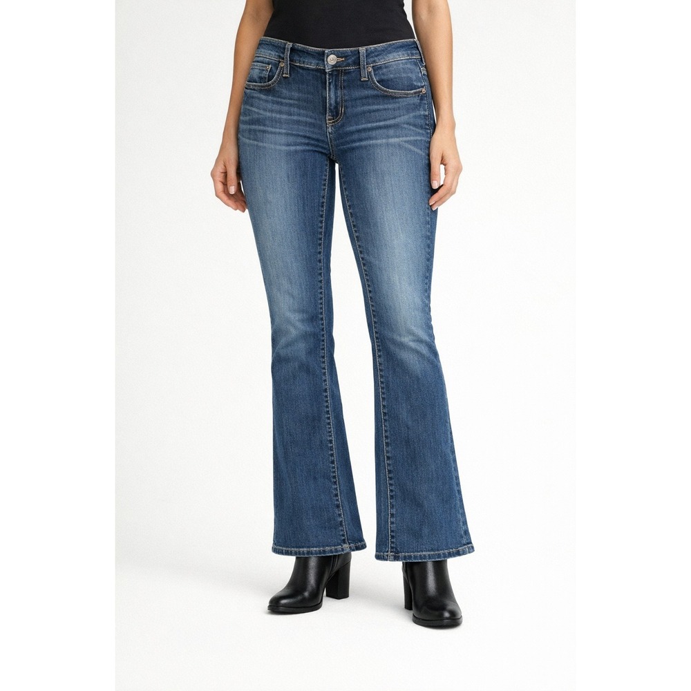 Guess Women's Bootcut Medium Wash Denim Jeans Size 29, Short